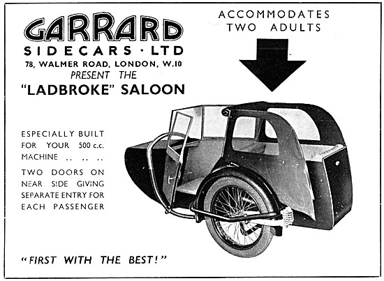 1949 Garrard Ladbroke Saloon Sidecar                             