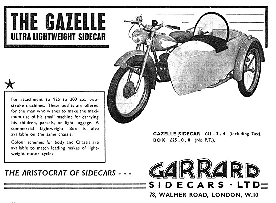 1950 Garrard Gazelle Sidecar                                     