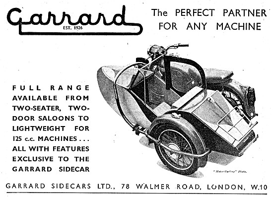 Garrard Sidecars 1951                                            