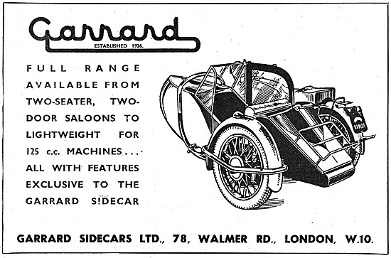 1952 Garrard Sidecars                                            