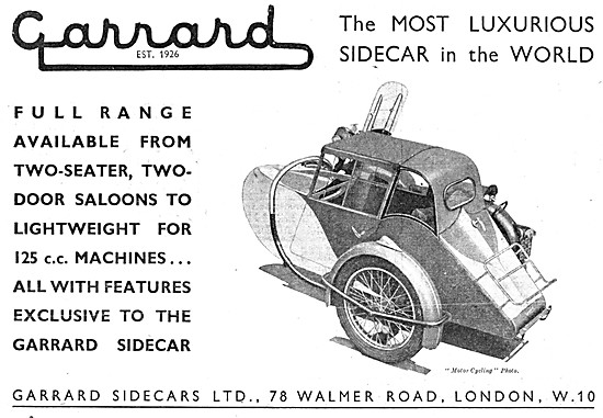 1953 Garrard Sidecars                                            