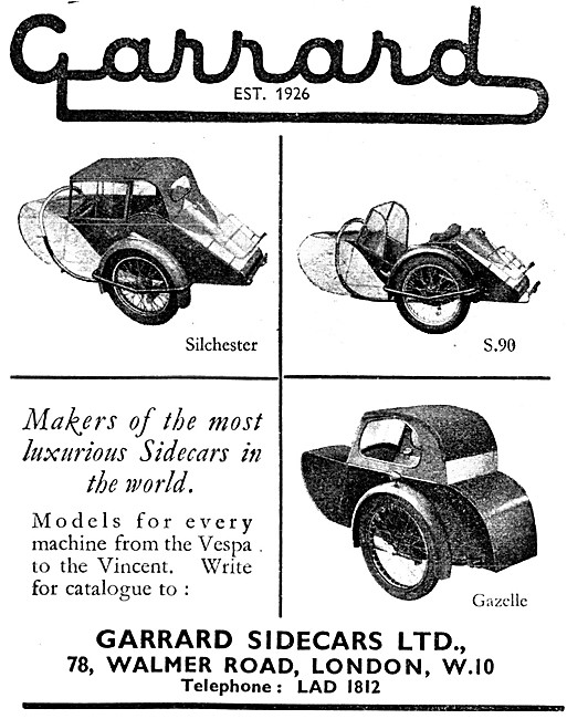 Garrard Silchester Sidecar - Garrard S.90 - Garrard Gazelle      