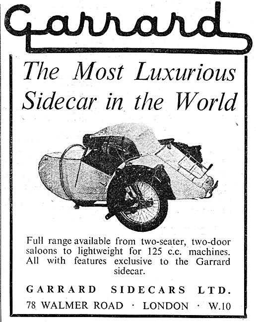 Garrard Sidecars                                                 