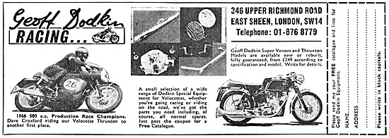 Geoff Dodkin Motorcycle Sales & Service - Dodkin Velocette       