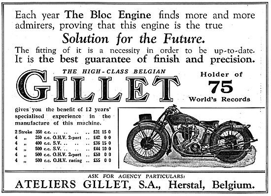 Gillet Motor Cycles                                              