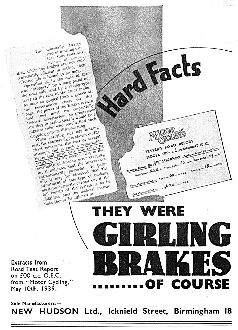 Girling Motor Cycle Brakes - Girling Shock Absorbers             