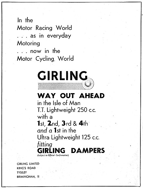 Girling Dampers - Girling Shock Absorbers                        