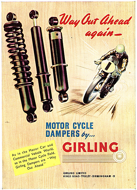 Girling Suspension Units - Girling Motor Cycle Dampers           