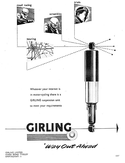 Girling Motorcycle Suspension Units - Girling Shock Absorbers    