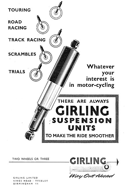 Girling Motor Cycle Suspension Units - Girling Shock Absorbers   