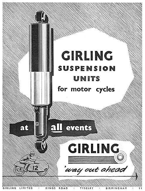 Girling Motorcycle Suspension Units - Girling Shock Absorbers1957
