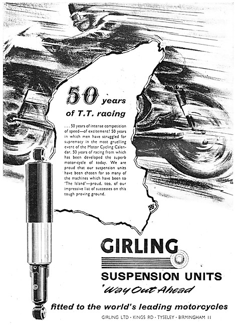 1957 Girling Motorcycle Suspension Units Advert                  