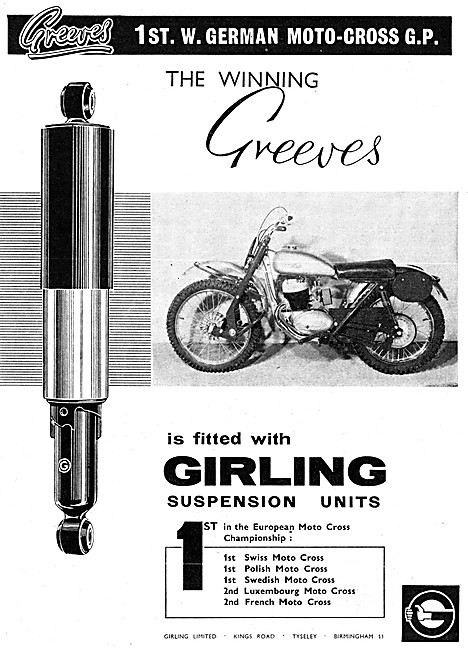 Girling Suspension Units - Girling Motorcycle Shock Absorbers    