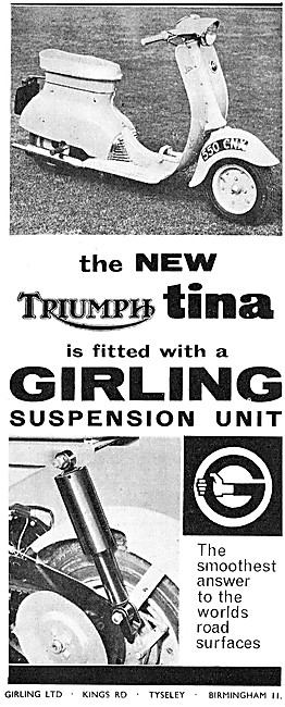 Girling Suspension Units - Girling Triumph Tina Shock Absorbers  