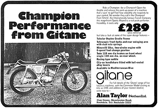 Gitane Motor Cycles 1976 Advert                                  