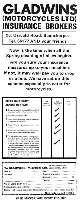 Gladwins Motorcycle Insurance Brokers                            