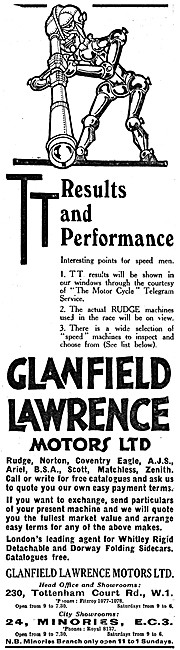 Glanfield Lawrence Motor Cycle, Moped ,Scooter & 3 Wheeler Sales 