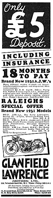 Glanfield Lawrence Motor Cycle Sales. 230 Tottenham Court Rd     