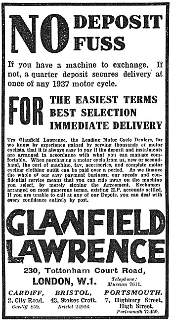 Glanfield Lawrence Motor Cycle Sales                             