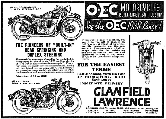 Glanfield Lawrence Motor Cycle Sales. OEC                        
