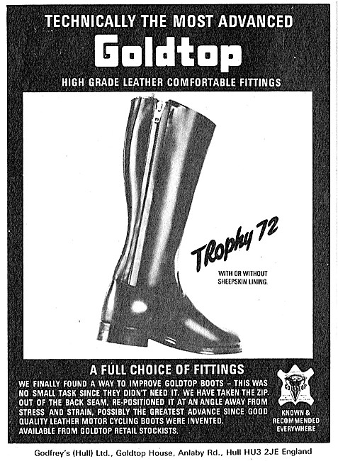 Godfreys Goldtop Trophy 72 Motorcycle Boots                      