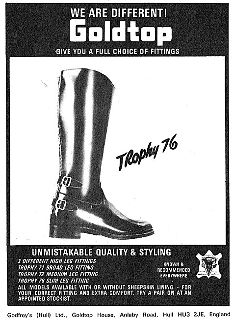 Godfrey Goldtop Trophy 76 Motorcycle Boots                       