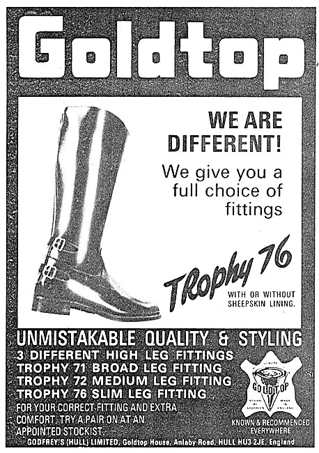 Godfreys Goldtop Trophy 76 Motor Cycle Boots                     