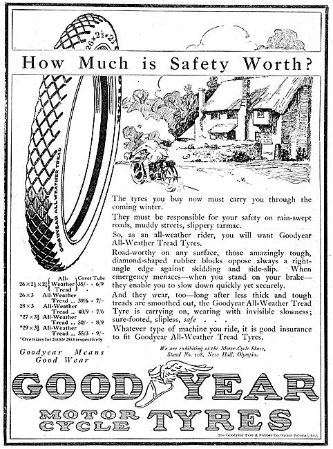Goodyear Motor Cycle Tyres                                       