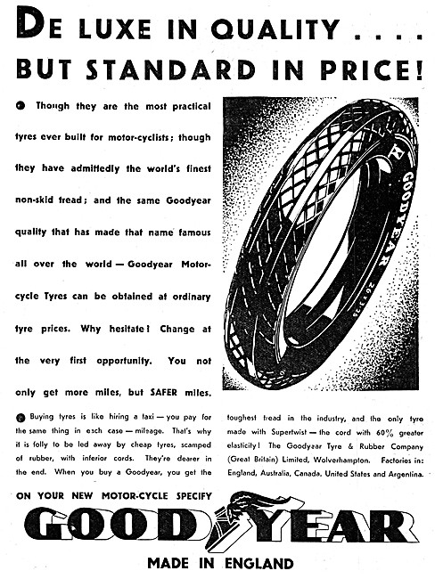 Goodyear Motorcycle Tyres                                        