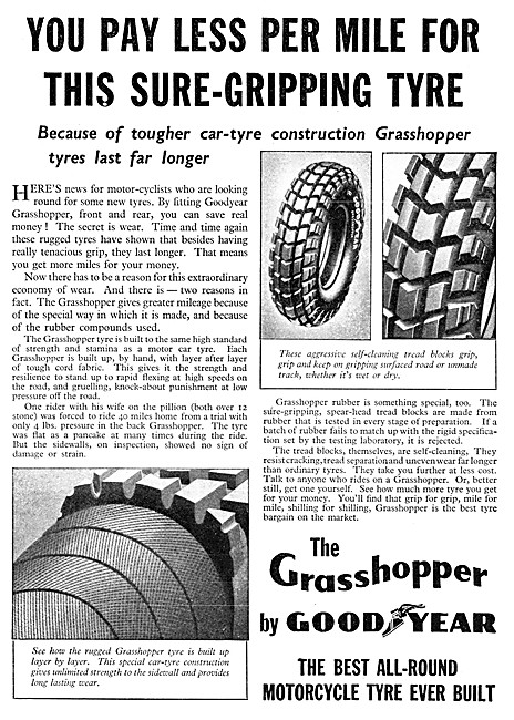 Goodyear Grasshopper Motor Cycle Tyres                           