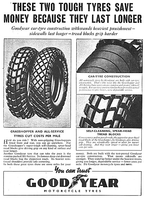 Goodyear Grasshopper Motor Cycle Tyres - Goodyear All Service    