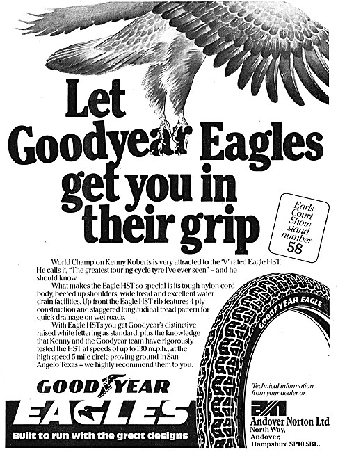 Goodyear Eagle HST Motor Cycle Tyres - Andover Norton Ltd        