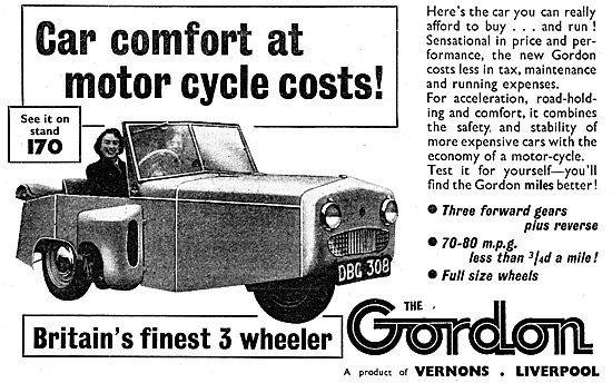 Gordon Three Wheeler Car DBG 308                                 