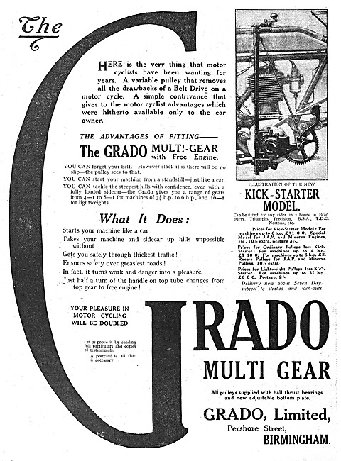 Grado Multi-Gear Variable Pulley 1919 - Grado Gears              