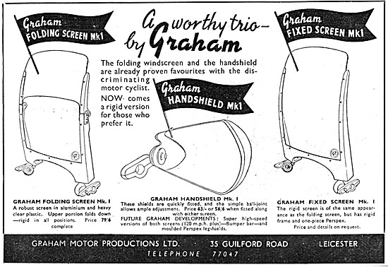 Graham Motor Cycle Windscreens                                   