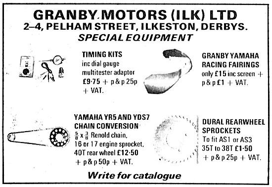 Granby Motors Special Equipment For Motorcycles                  