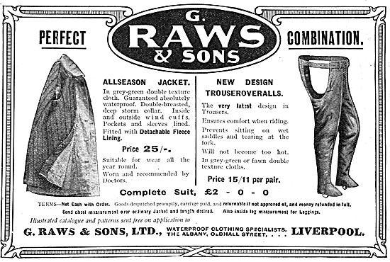 Raws Motorcyclists Weatherproof Clothing                         