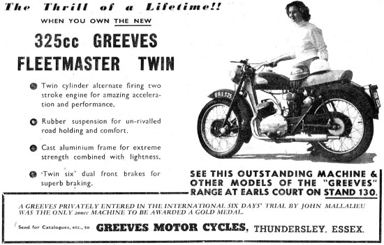1954  Greeves Fleetmaster Twin 325cc                             