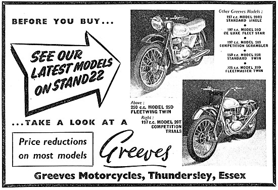 The 1956 Range Of Greeves Motorcycles                            