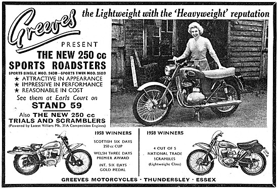 1958 Greeves 250 cc Sports Roadster                              