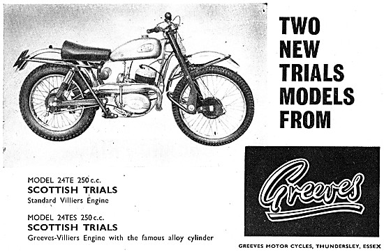 1961 Greeves 24TE 250 cc Triqals - Greeves 24 TES 250 cc Trials  