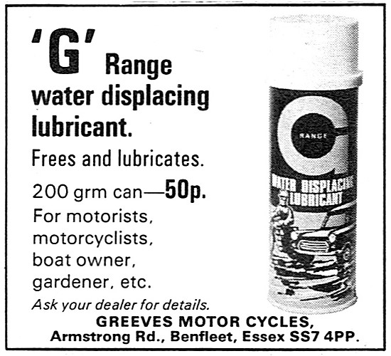 Greeves G Range Water Displacing Lubricant                       