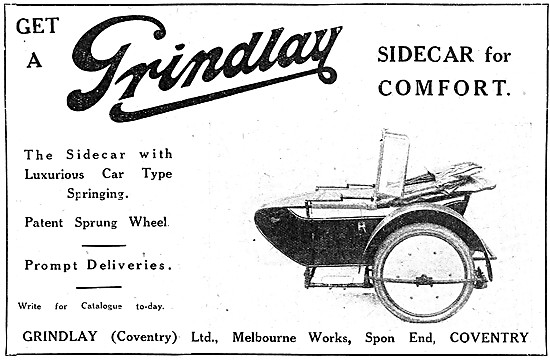 1920 Grindlay Sidecar Advert                                     