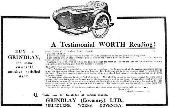 1921 Grindlay Sidecars                                           