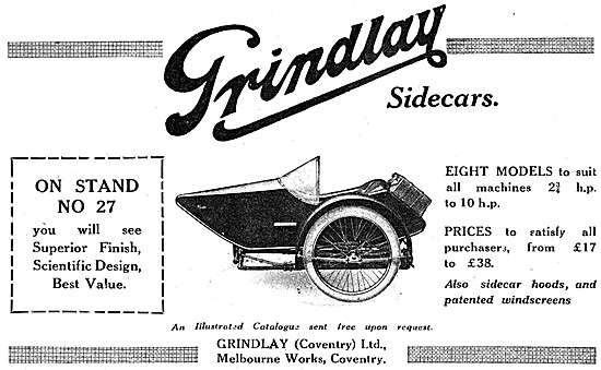 1922 Grindlay Sidecars                                           