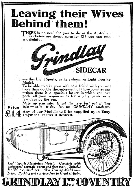1926 Grindlay Sidecars - Grindlay Sports Sidecar                 