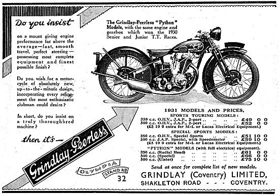 1930 Grindlay-Peerless Python                                    