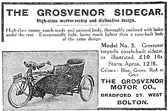 Grosvenor Sidecars - Grosvenor Model 3 Sidecar 1912              