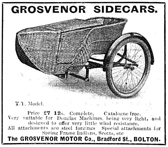 Grosvenor T.T.Model Sidecar - Grosvenor Wicker Body Sidecars     