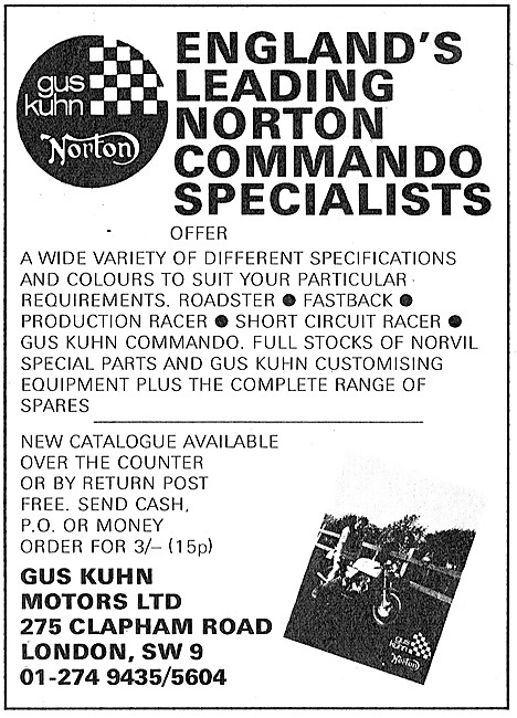 1971 Gus Kuhn Norton Commando                                    